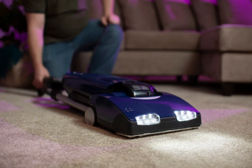 Riccar R30D Tandem Air vacuum on bare floor