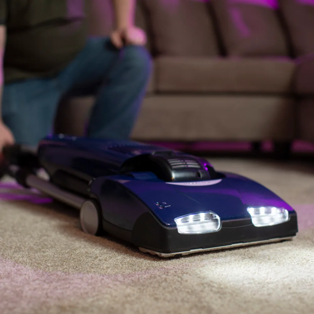 Riccar R30D Tandem Air vacuum on bare floor