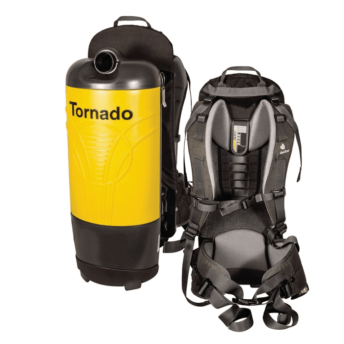 Tornado Pac-Vac Aircomfort backpack vacuum with Deuter harness commercial cleaning