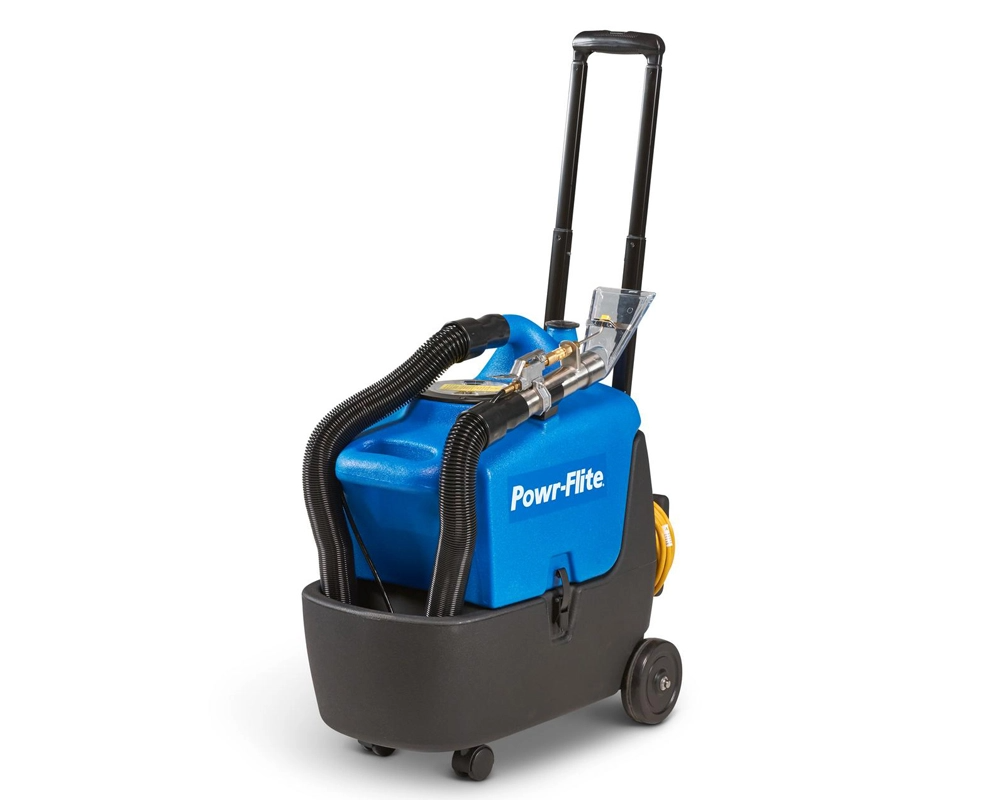 Powr-Flite Photon 3.5-Gallon Portable Carpet Spotter – Compact, 55 PSI, 10 Ft. Stretch Hose, Clear-View Hand Tool for Upholstery & Carpet Cleaning