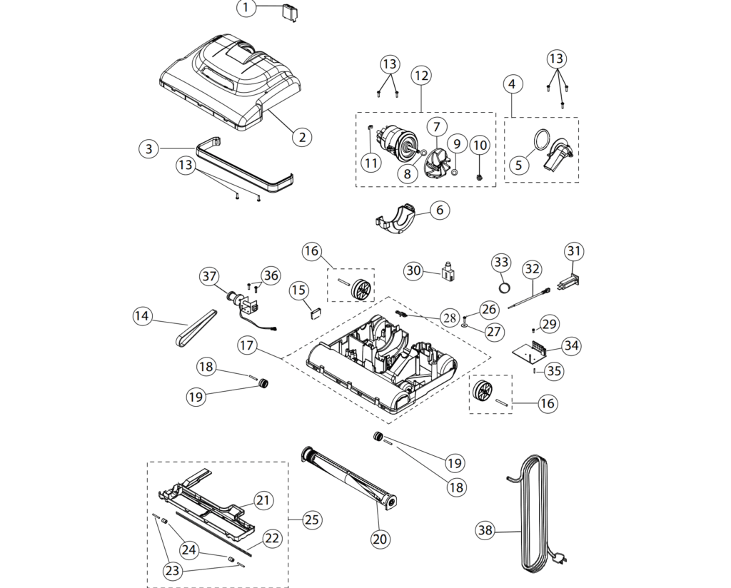 CleanMax ZM-200 nozzle assembly parts schematic diagram
