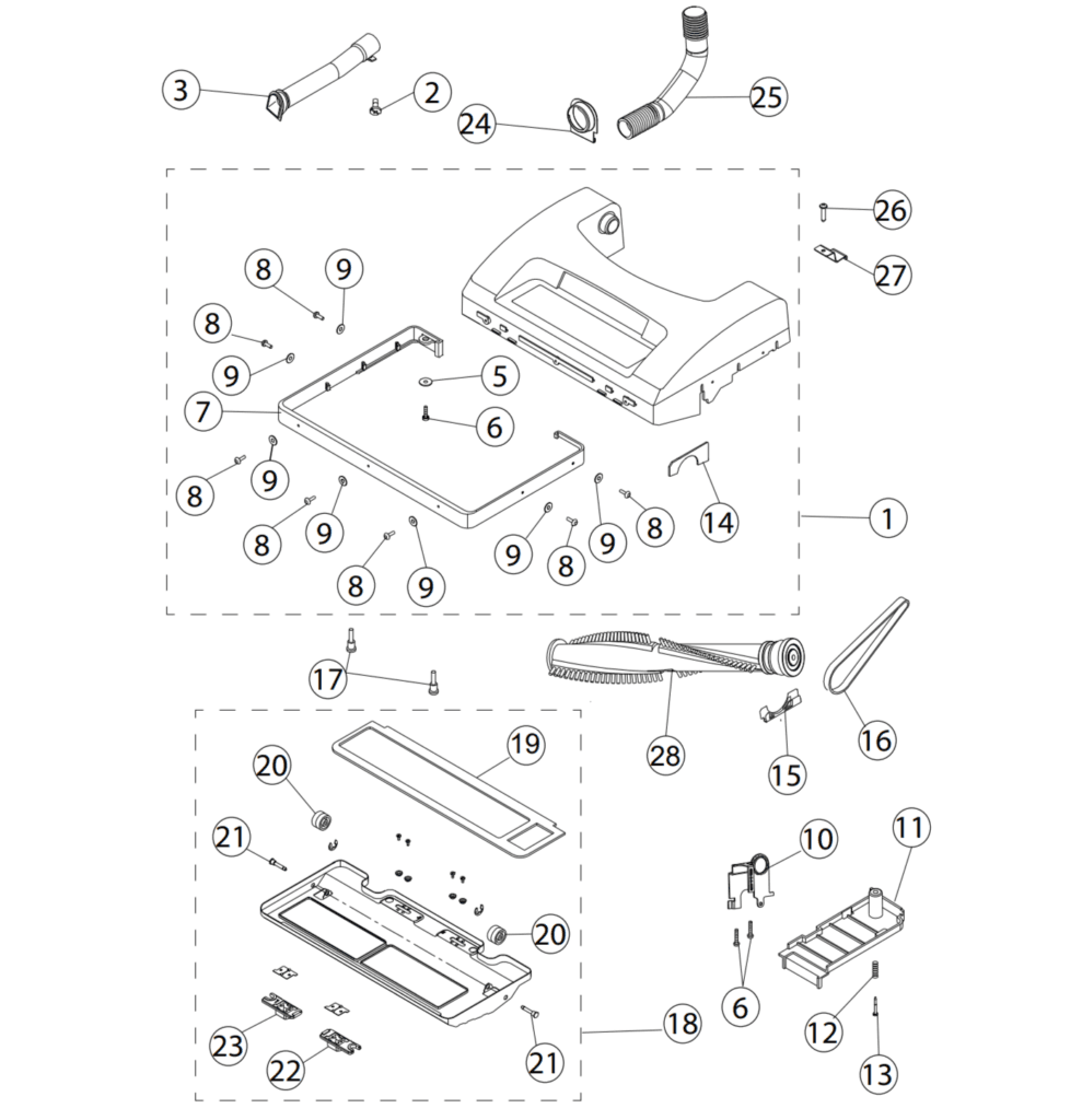CleanMax CMP-3T Nozzle Assembly parts diagram