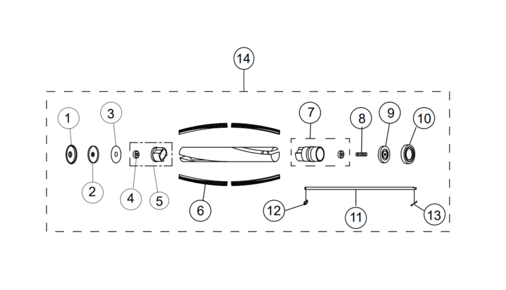 CleanMax CMP-3QD Agitator Assembly parts diagram