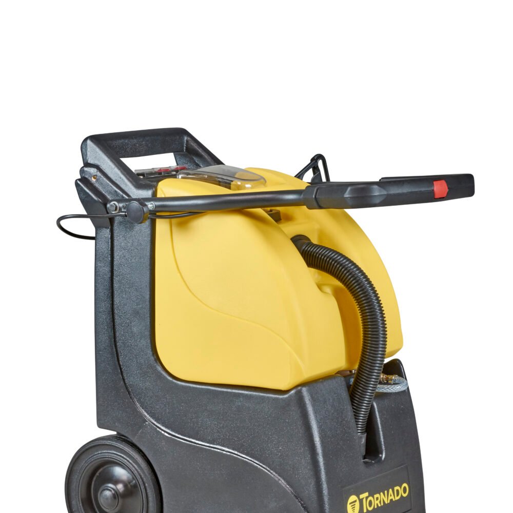 Tornado Mini-Marathon 370 Carpet Extractor – Compact Self-Contained Carpet Cleaner, 3.7 Gal Solution & 3 Gal Recovery Tanks, 110 CFM, 92" Waterlift, 12" Chevron Brush | Model 98103