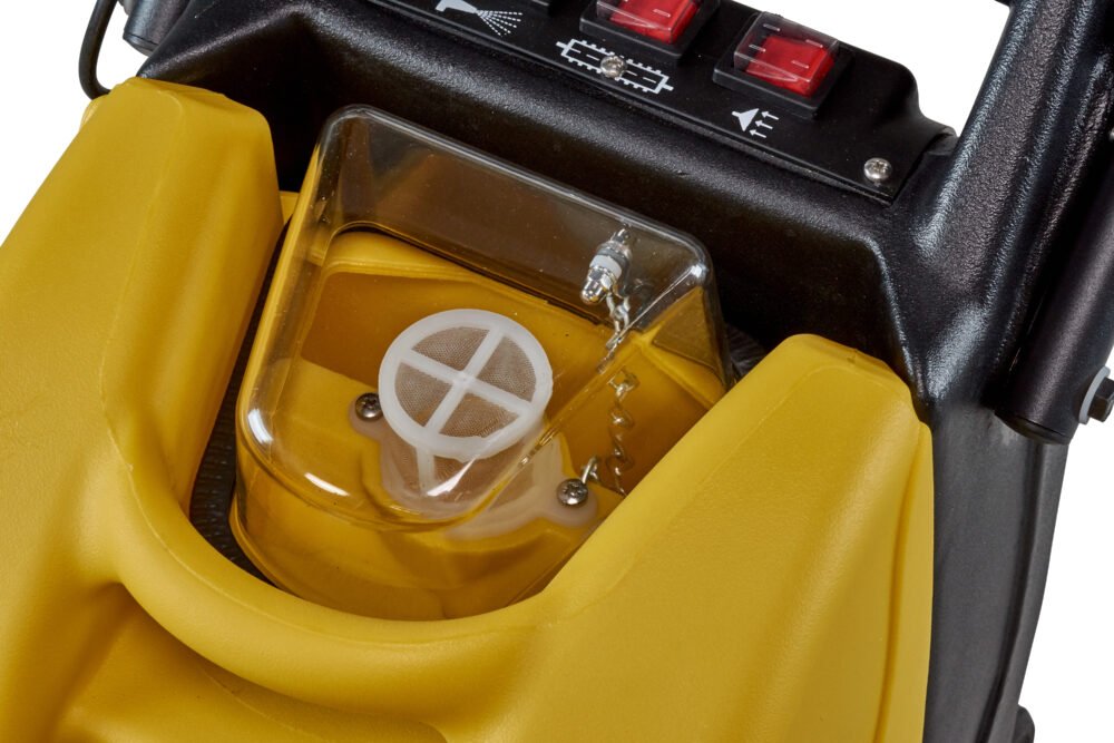 Tornado Mini-Marathon 370 Carpet Extractor – Compact Self-Contained Carpet Cleaner, 3.7 Gal Solution & 3 Gal Recovery Tanks, 110 CFM, 92" Waterlift, 12" Chevron Brush | Model 98103