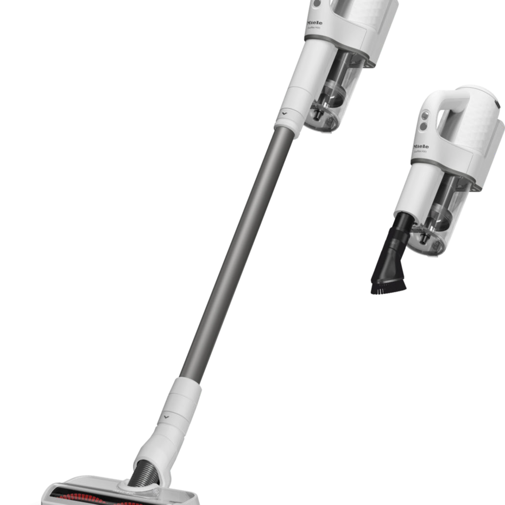 20000202472 Miele Duoflex HX1 Extra cordless stick vacuum in Brilliant White with MultiFloor Electrobrush and Grab&Go design
