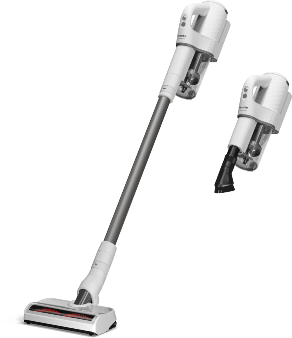 20000202472 Miele Duoflex HX1 Extra cordless stick vacuum in Brilliant White with MultiFloor Electrobrush and Grab&Go design