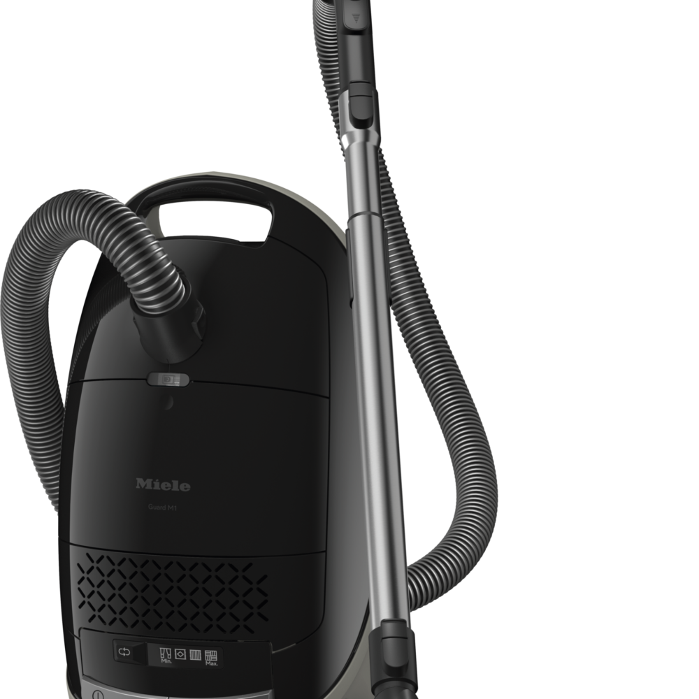 20000214225 Miele Guard M1 Cat & Dog SVZE0 canister vacuum in Obsidian Black with TurboBrush for pet hair removal