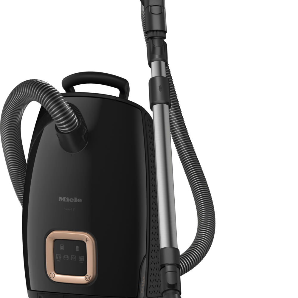 20000214235 Miele Guard L1 Cat & Dog PowerLine SUZE0 canister vacuum in Obsidian Black with TurboBrush for pet hair removal