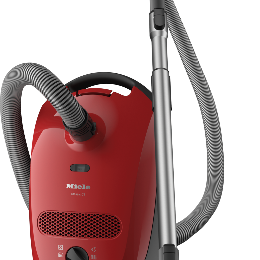 Miele Classic C1 Pure Suction HomeCare SBCN0 canister vacuum in Autumn Red with HEPA AirClean filter