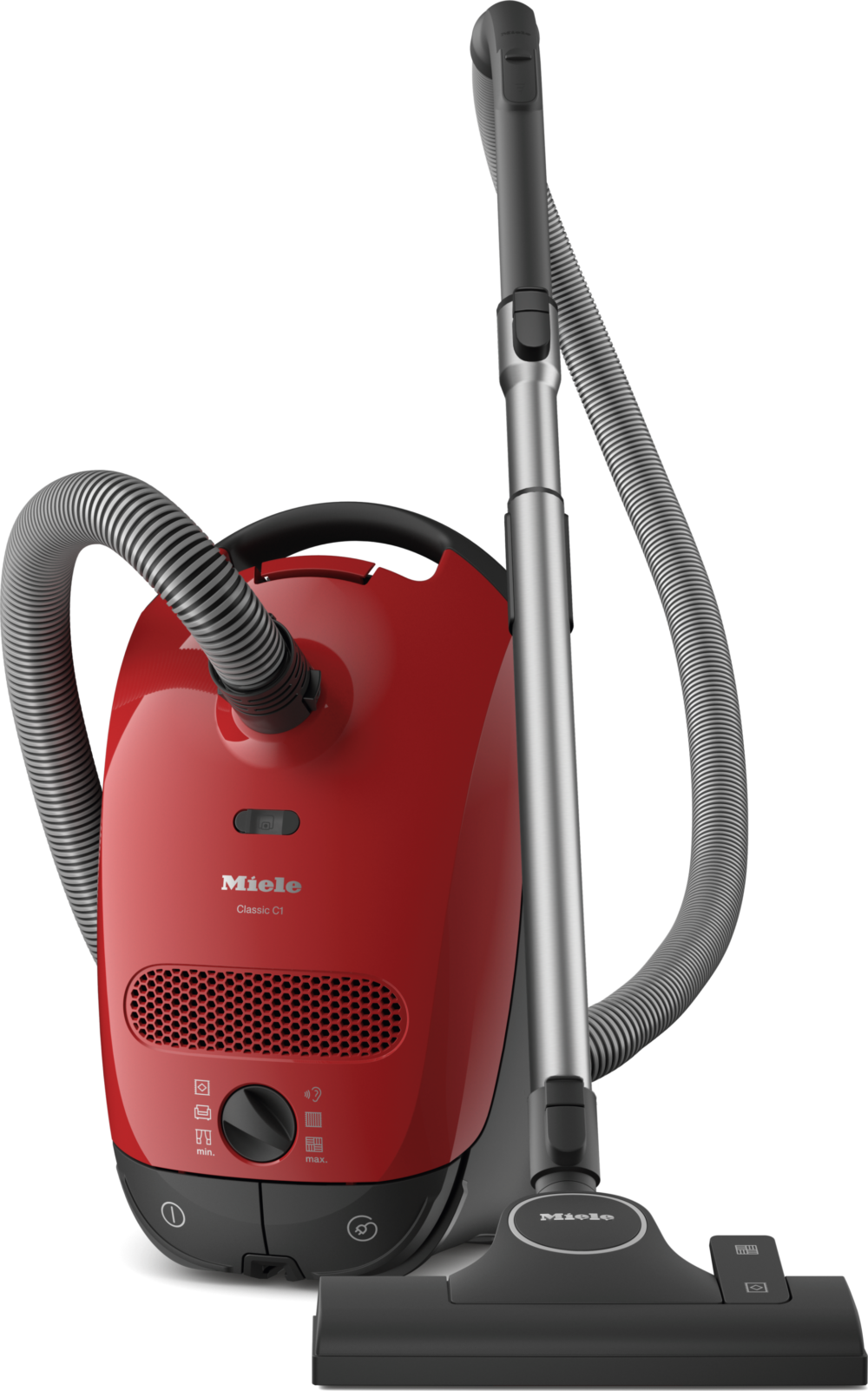 20000214439 Miele Classic C1 Pure Suction HomeCare SBCN0 canister vacuum in Autumn Red with HEPA AirClean filter