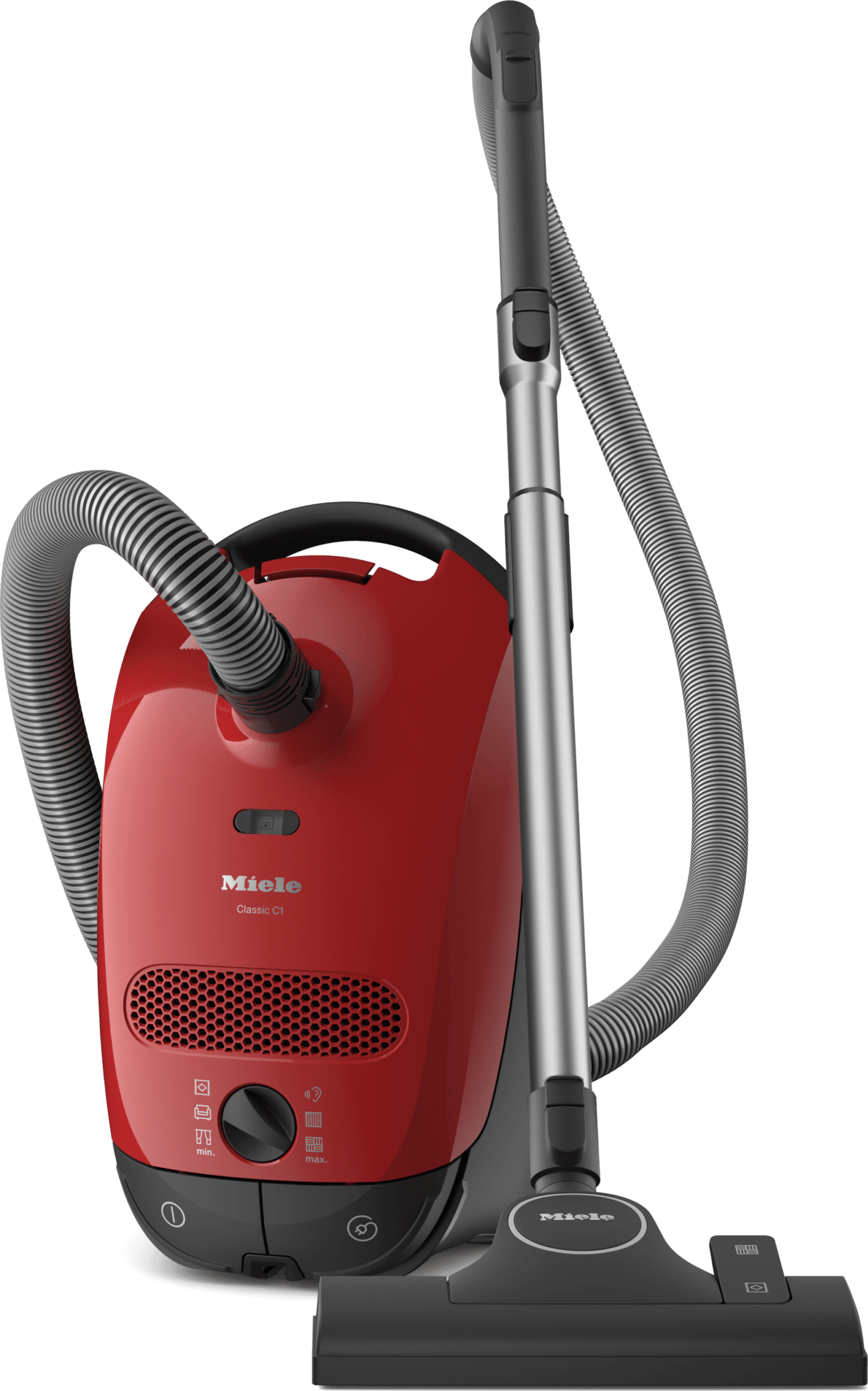 Miele Classic C1 Pure Suction HomeCare SBCN0 canister vacuum in Autumn Red with HEPA AirClean filter