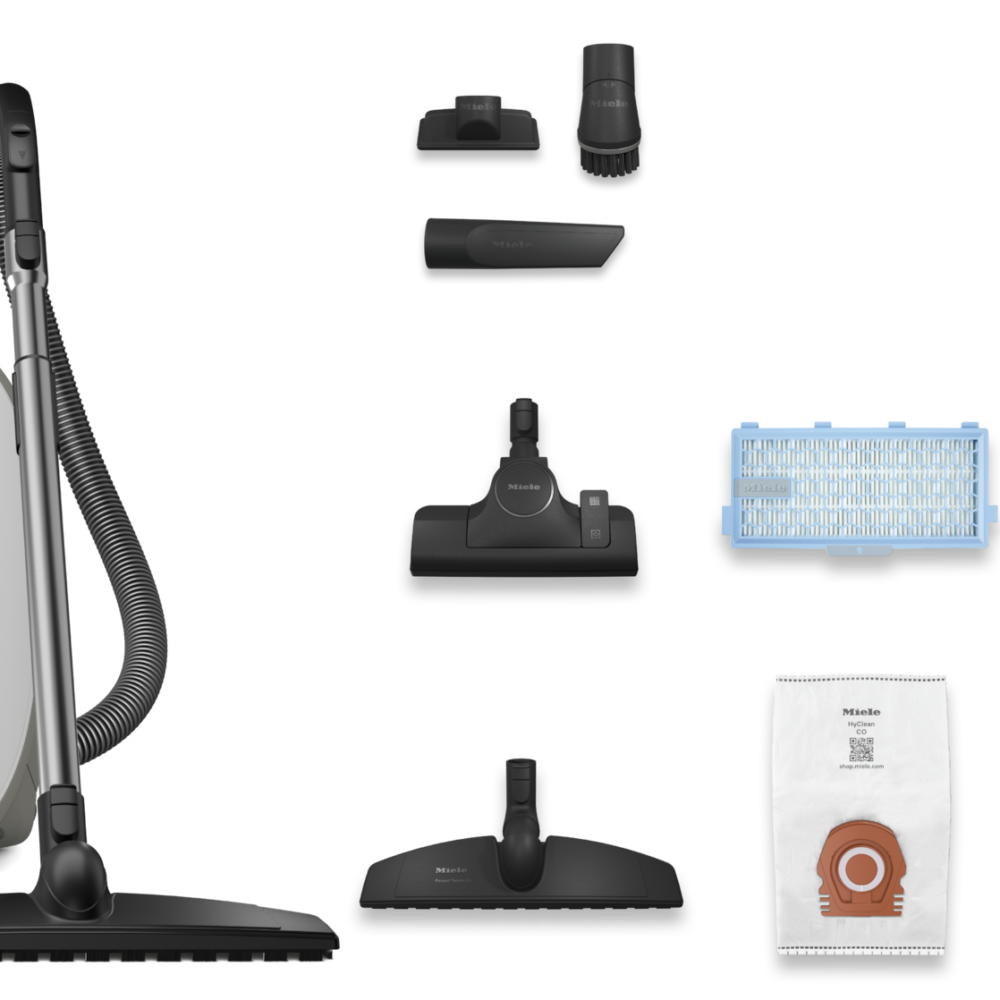 20000216015 Miele Guard M1 Parquet XL PowerLine Canister Vacuum – SVTE0, Brilliant White, Parquet Twister XL