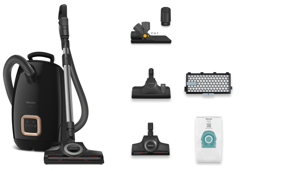 20000216031 Miele Guard L1 Cat & Dog PowerLine Canister Vacuum – SUZE0, Obsidian Black, TurboBrush & Active AirClean Filter