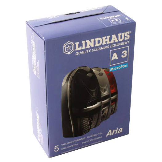 lindhaus-a3-aria bags Lindhaus A3 vacuum bags 5 pack for Aria canister vacuum part 031760019