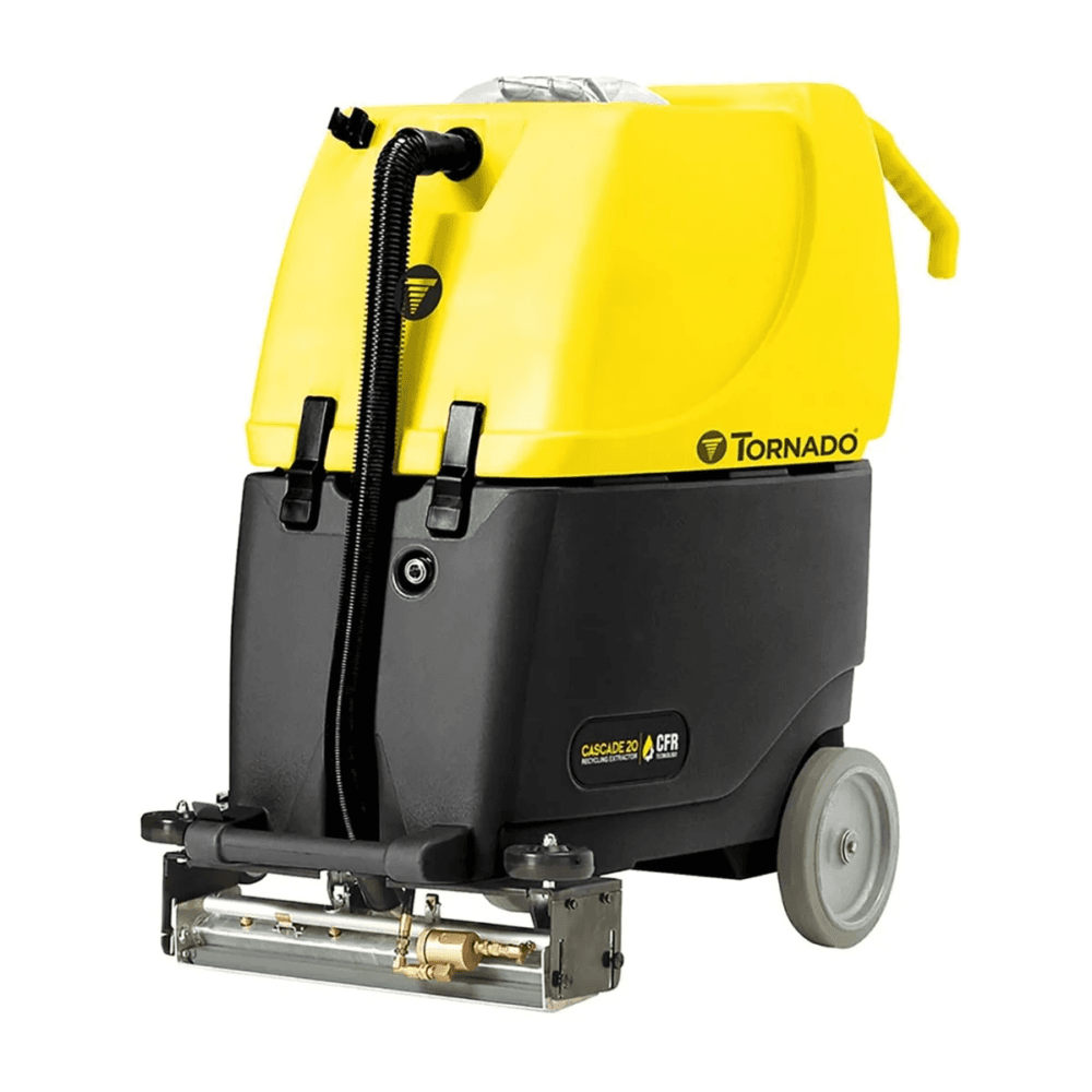 Tornado Cascade 20 98856 Tornado Cascade 20 recycling carpet extractor 98856 patented vacuum shoe atomizing rapid recovery self-propelled