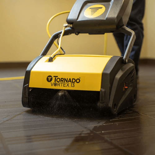Tornado Vortex on Rubber Mat Tornado Vortex scrubber cleaning rubber sports mat gymnasium floor