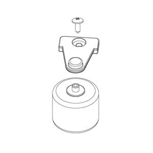 Part No. 179. Lindhaus LS50 Electric - Side Wheels Blue, Support, Screw (Wrapping of 2 pcs.) - 089903881
