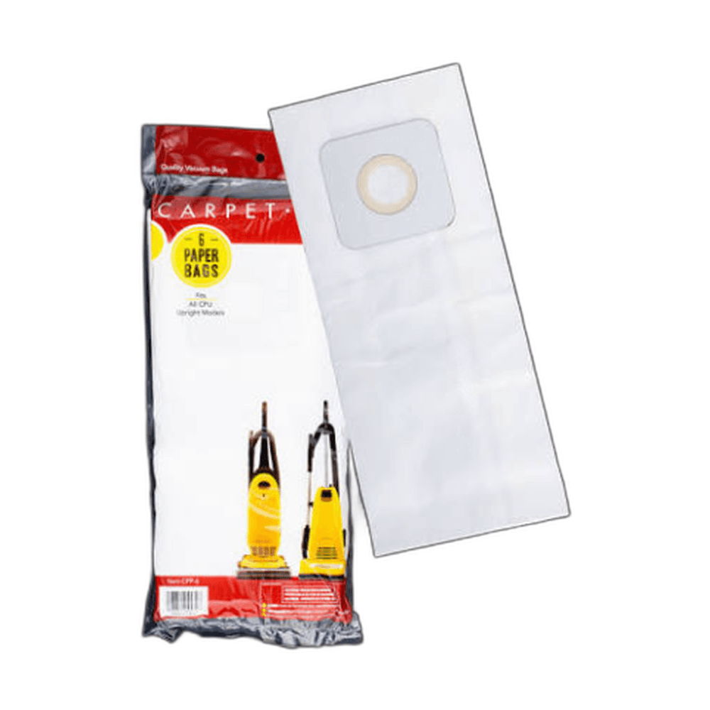 Carpet Pro CPU-3N paper bag 6 pack part number CPP-6