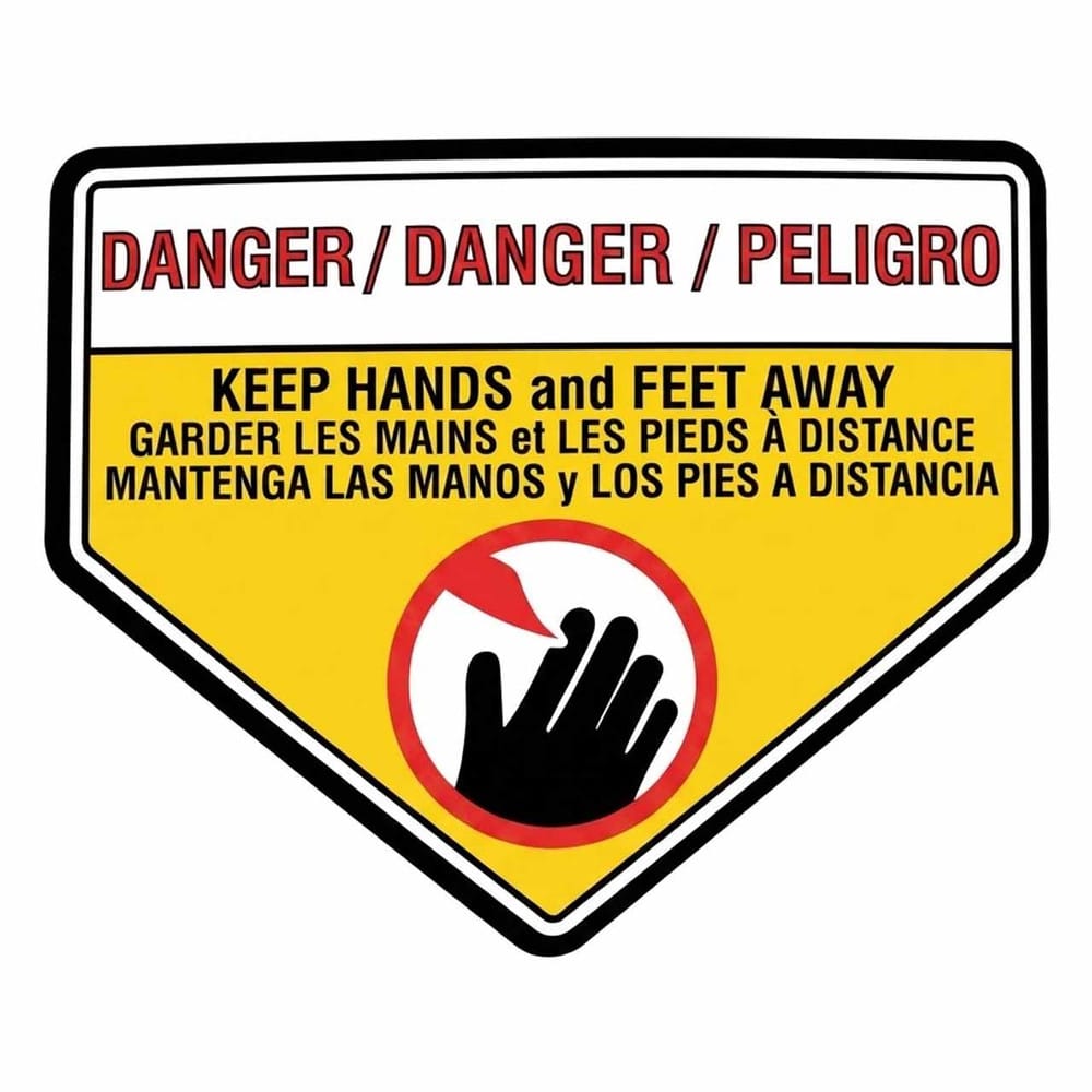 Ryobi RY401018VNM Lawn Mower Danger Label No Hands/Feet SA - HOM941641001