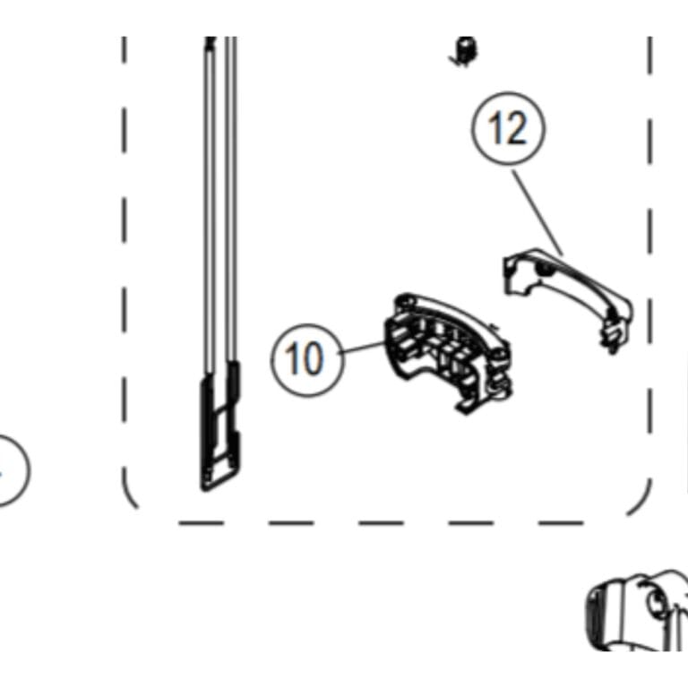 Neck Coupling Back schematic diagram part number B223-4214 for Tornado, Riccar, Simplicity and CleanMax vacuums