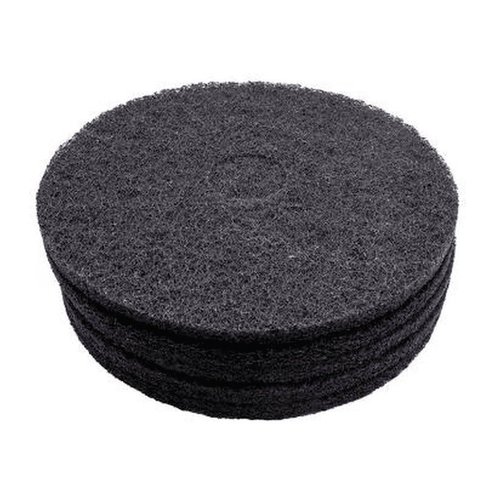 Powr-Flite 17 inch heavy duty black stripping floor pad part number BH0517