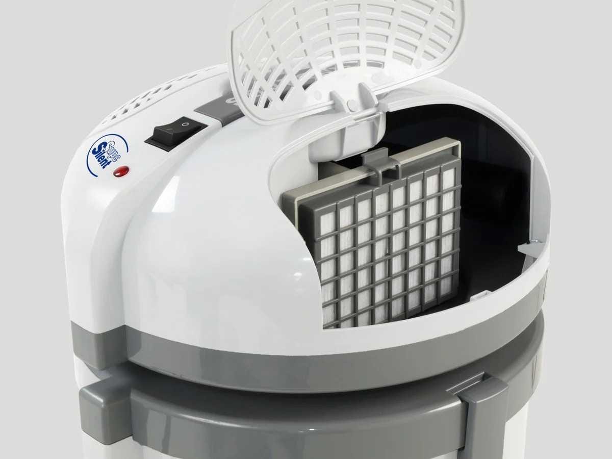 Lindhaus HF6 Pro filter mounted in canister lid