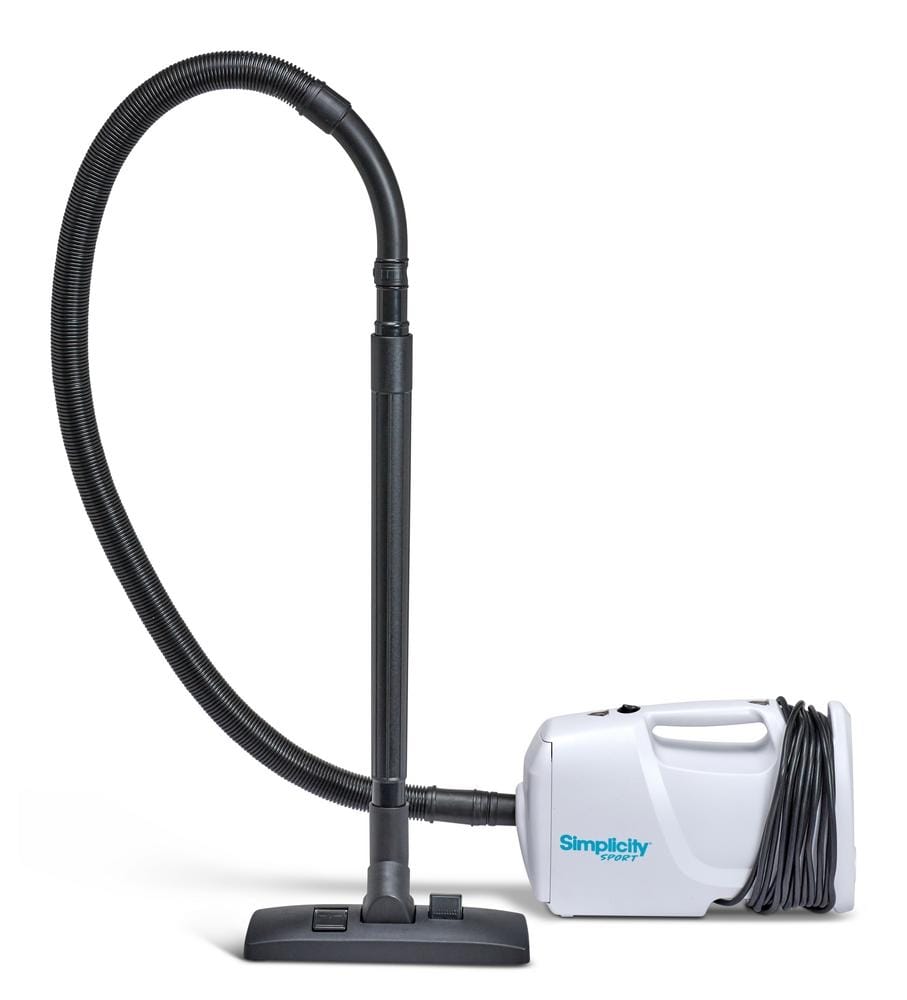 Simplicity S100 Sport portable canister vacuum with shoulder strap