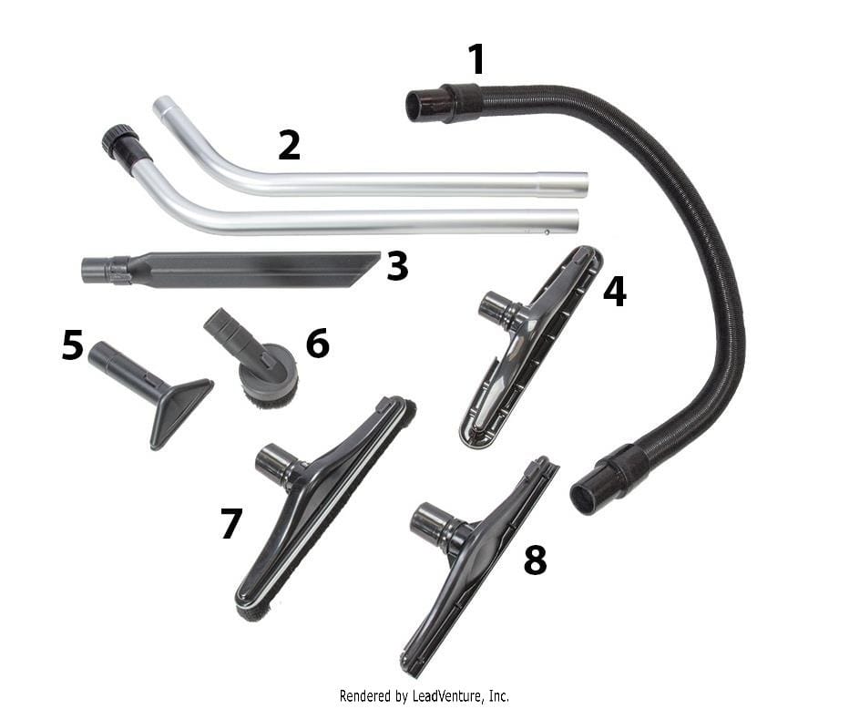 Tornado Pac-Vac Aircomfort 93012 Accessories diagram