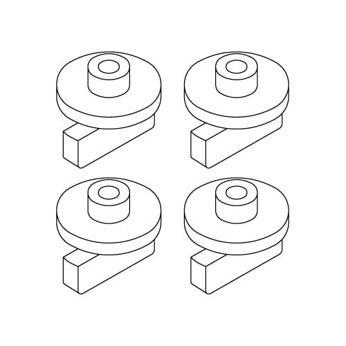 Lindhaus Diamante Roller Cover Clip Pack Of 20