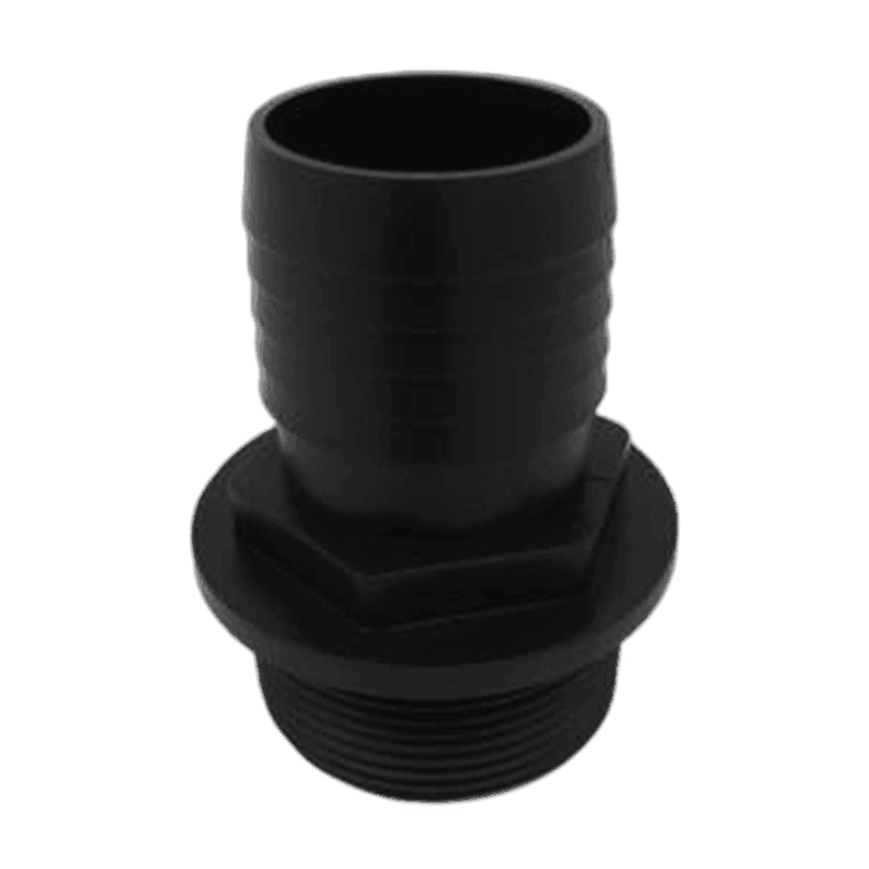 Tornado Marathon 98170 / Powr-Flite Prowler PFX900S plastic bulkhead fitting 1-1/2 in. NPT x 1-1/2 in. hose barb part number PX25