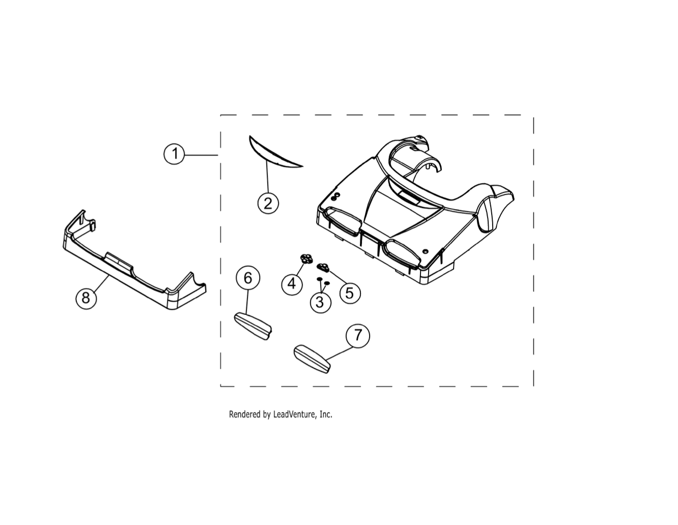 Riccar R40P – Nozzle Housing Parts Diagram