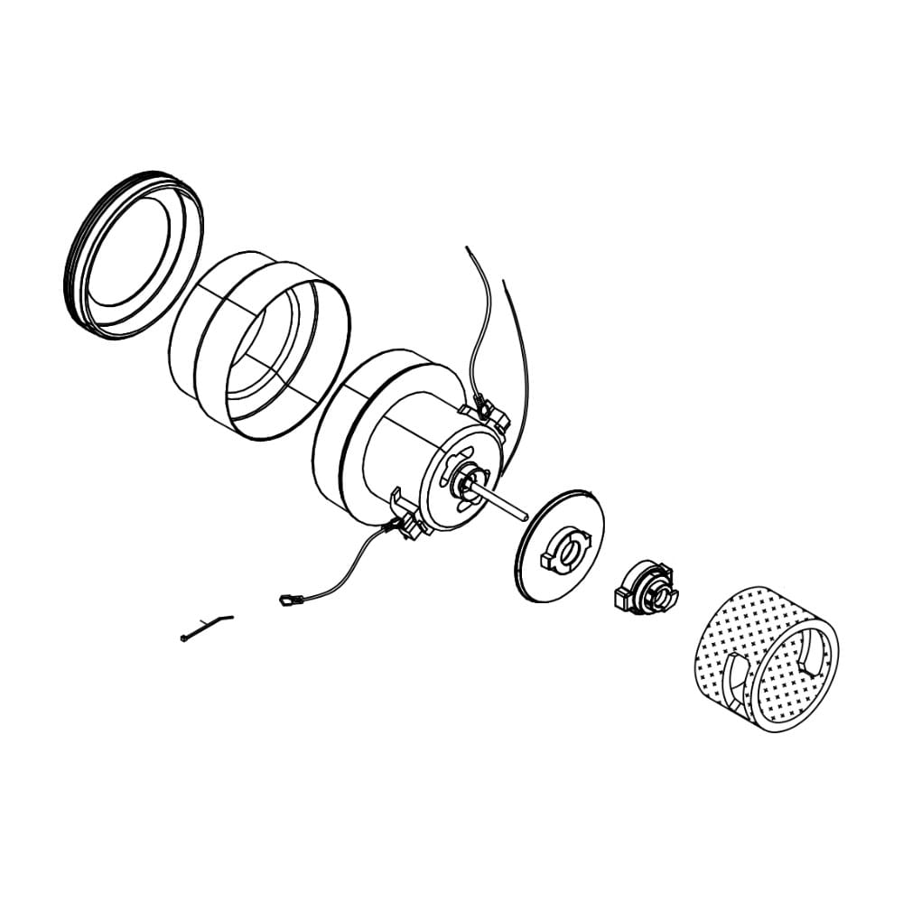 Riccar R20S Motor Assembly D113-6200 (S20S) schematic diagram part number D113-6200