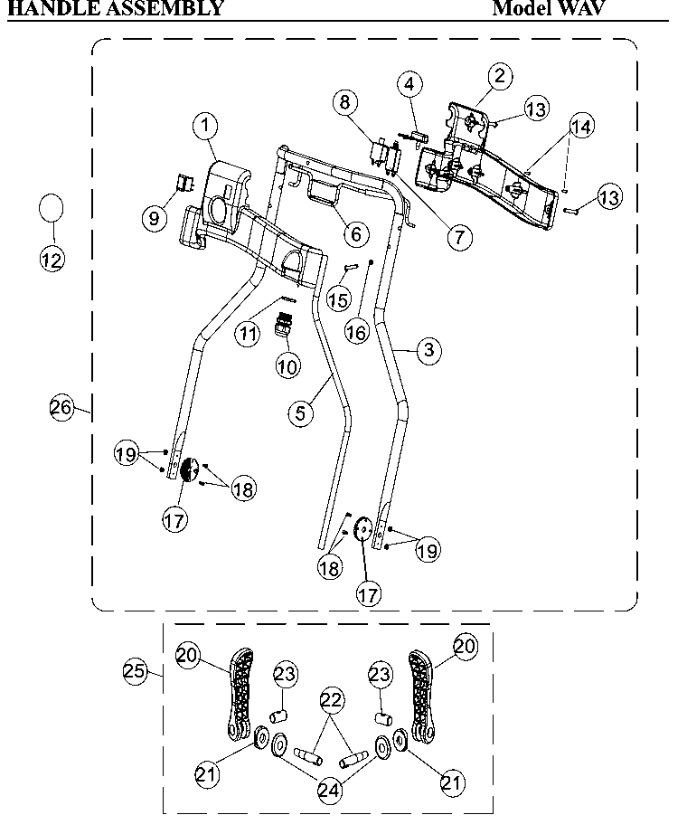 Tornado 93030 Carpetkeeper handle assembly parts diagram