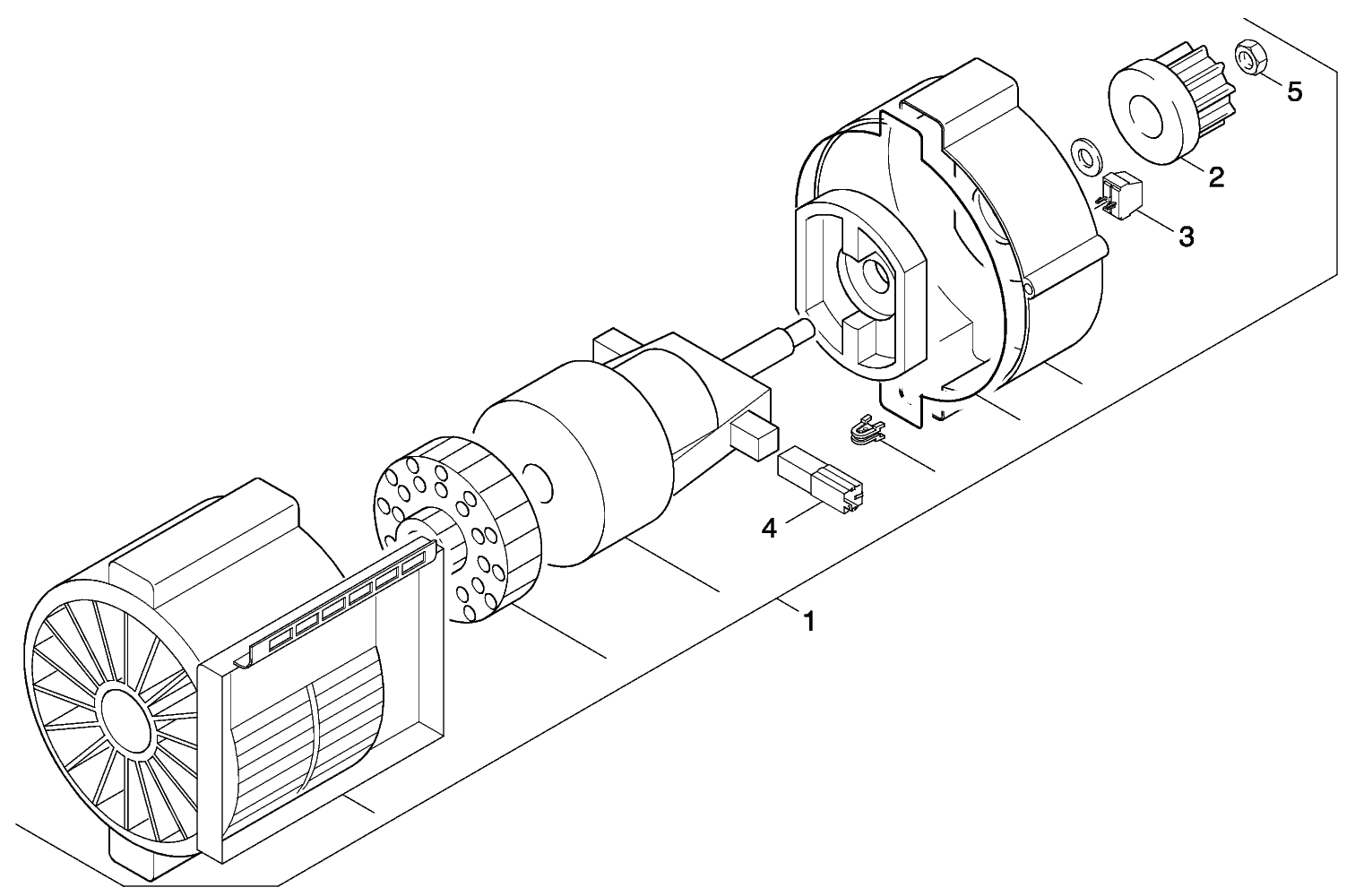 Tornado CV 30 and CV 38 vacuum motor exploded diagram