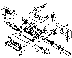 Tornado CV 30 brush head parts diagram