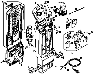 Tornado CV 38/2 appliance top parts diagram