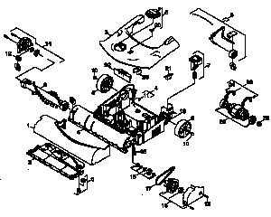 Tornado CV 38/2 brush head parts diagram