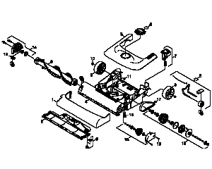 Tornado CV 38 brush head parts diagram
