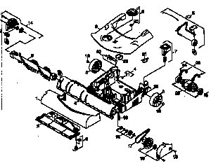 Tornado CV 48/2 brush head parts diagram