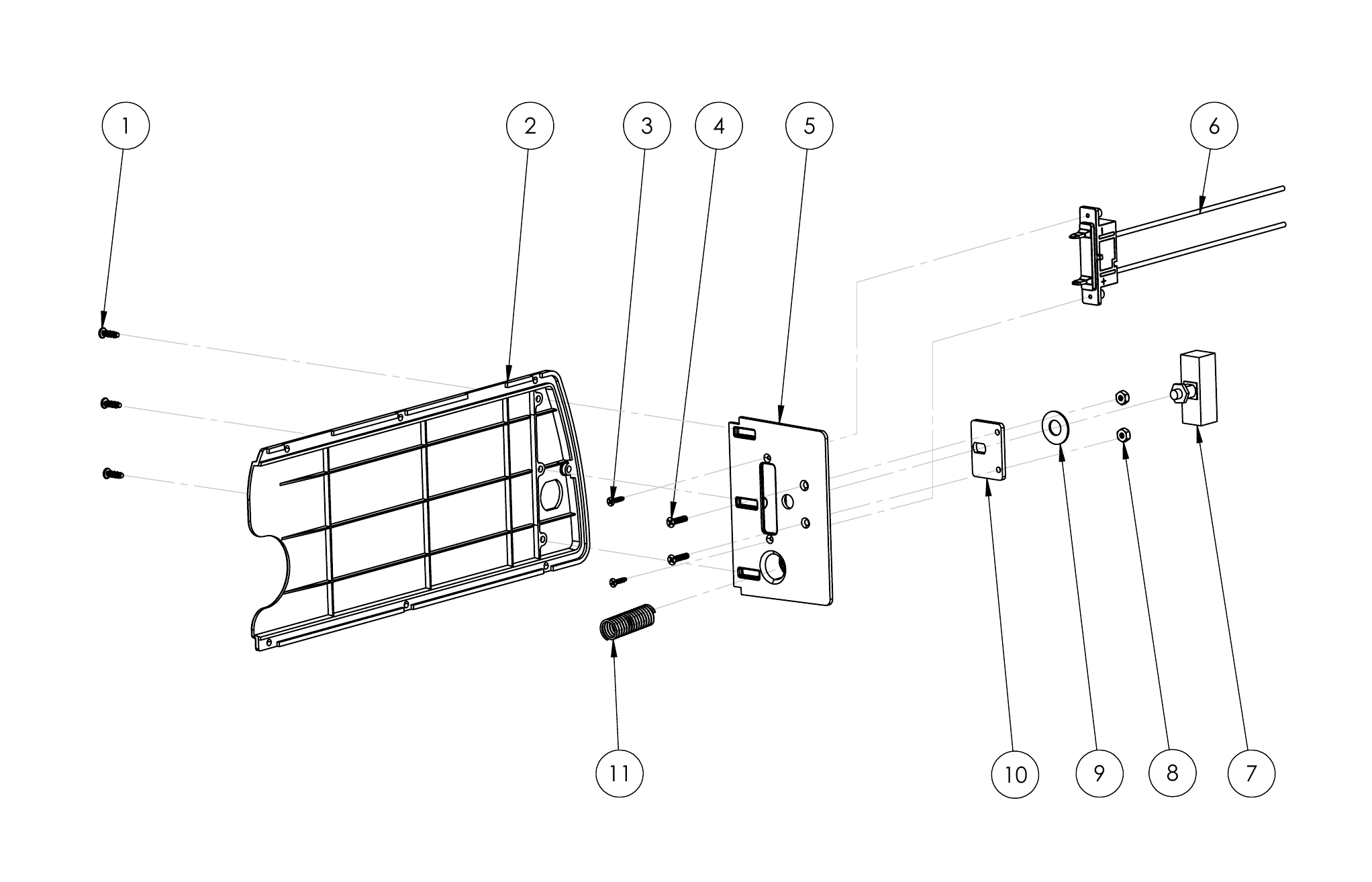 Tornado Pac-Vac 6 Roam 93016 terminal wall assembly parts diagram