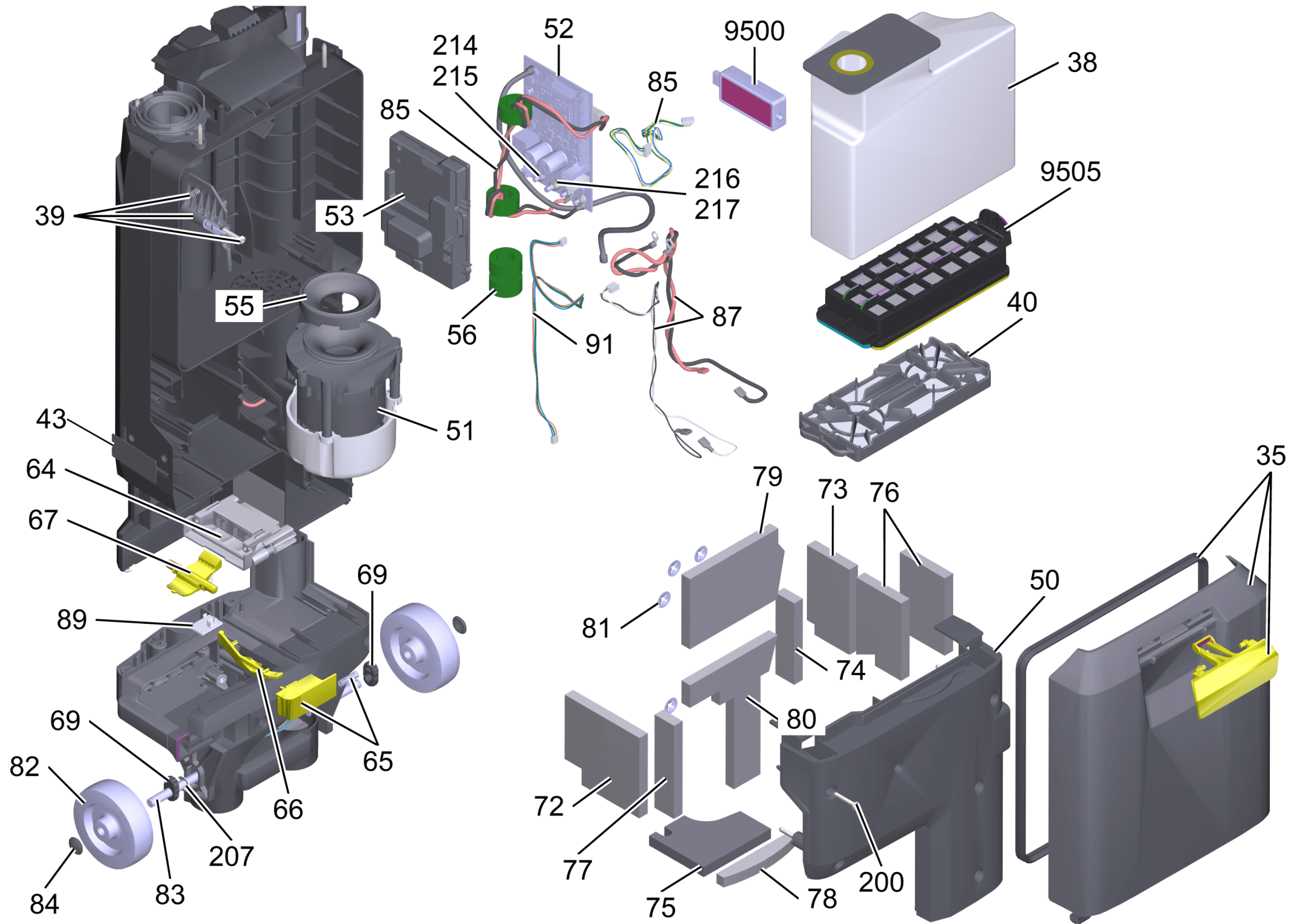 Tornado Strike TV190-W10-U back part parts diagram
