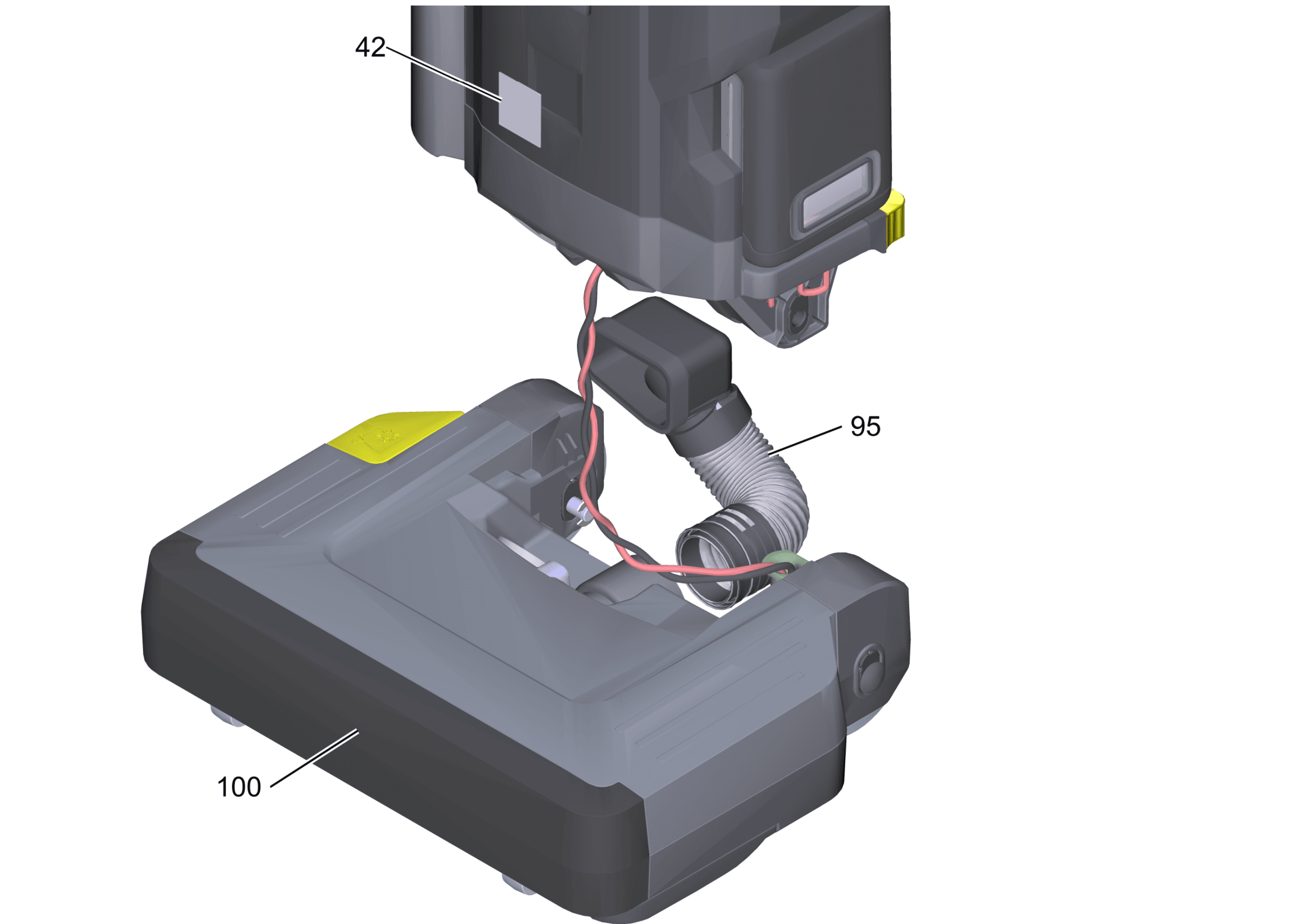 Tornado Strike TV190-W10-U sole, base and magnet parts diagram
