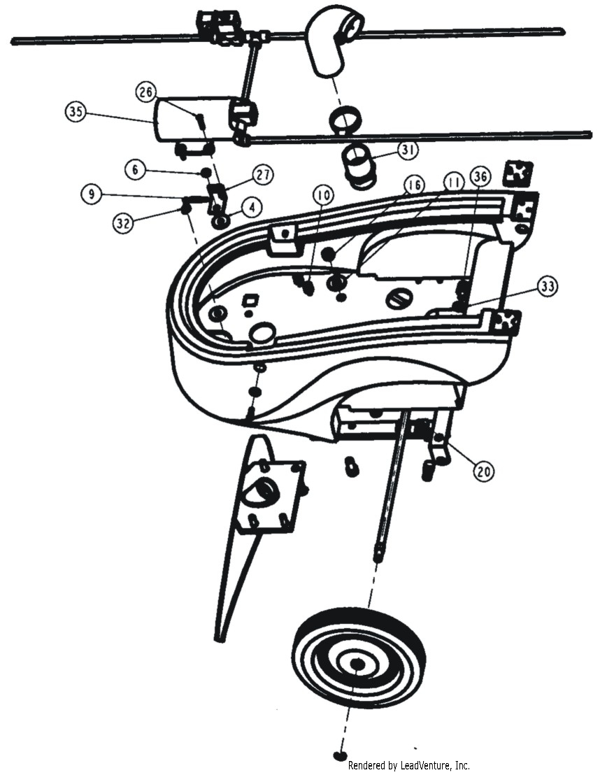 Tornado 98169 Marathon 1200 chassis assembly (part 1) parts diagram
