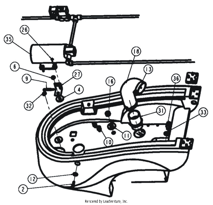 Tornado 98166 Marathon 800 chassis assembly part 1 parts diagram