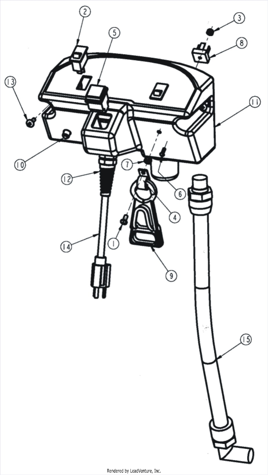 Tornado 98169 Marathon 1200 control panel parts diagram