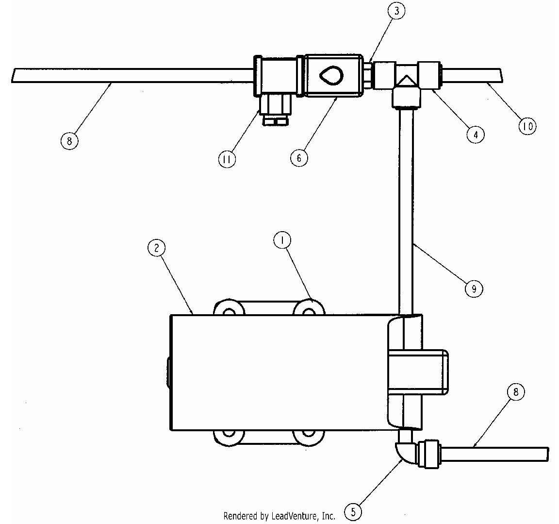 Tornado 98169 Marathon 1200 pump assembly (view 1) parts diagram