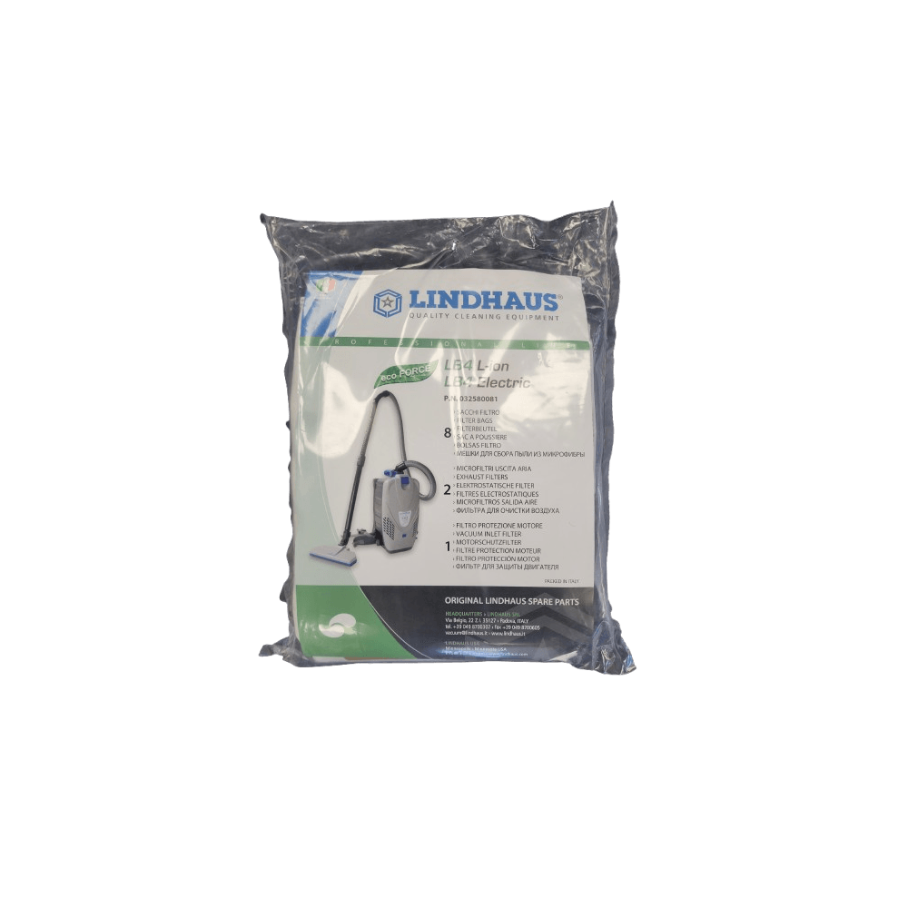 Lindhaus LB4 vacuum bags 8 pack with filters