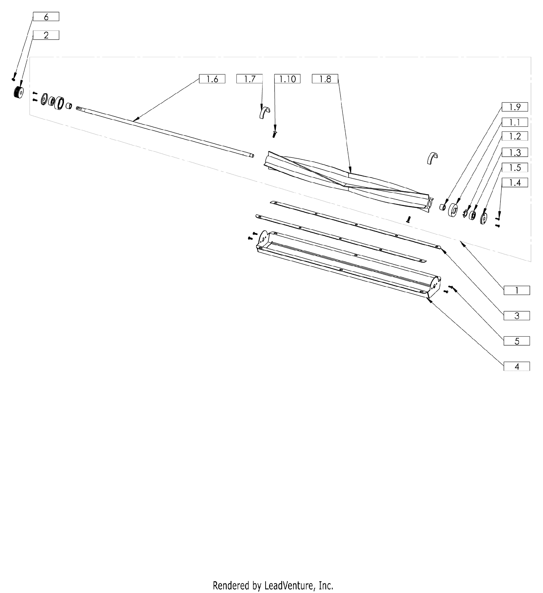 Tornado 93031 Carpetkeeper Brush Roll parts diagram