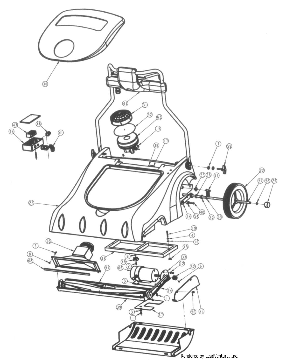 Tornado 93031 Carpetkeeper Front parts diagram